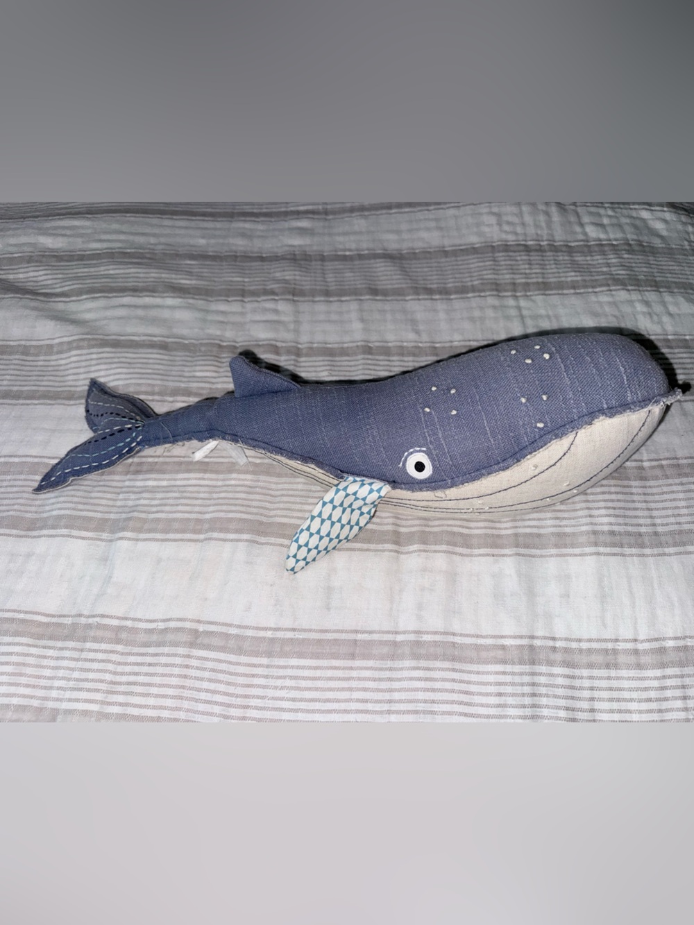 Pottery Barn Kids Blue Humpback Whale Plush Toy